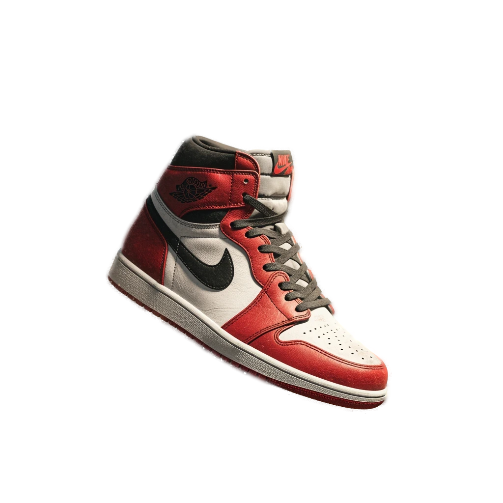 High-top shoe isolated as a transparent PNG